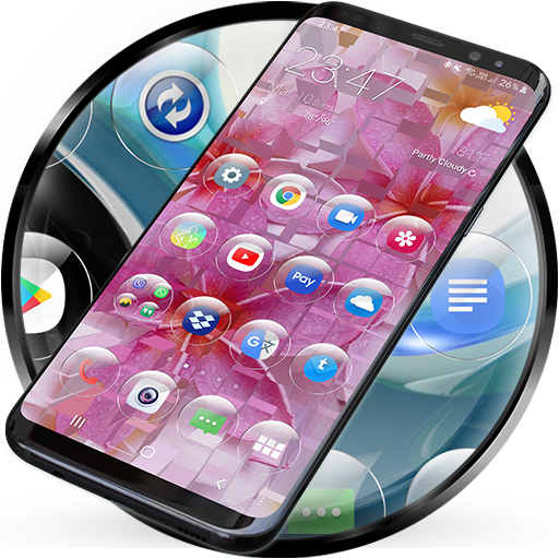 Launcher Theme - Glass Round Transparent Icons icon