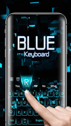 Neon Blue Keyboard screenshot 2