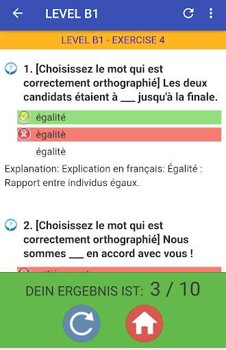 Learn French Grammar Exercises Free screenshot 5
