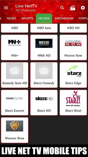 Live NetTV Mobile All Channels First Steps screenshot 1