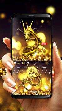 3D Live Gold Dragon Keyboard screenshot 2