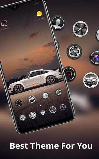 Luxury elegant white racing cool car theme screenshot 2