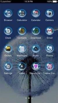 White Flower Theme C Launcher screenshot 2