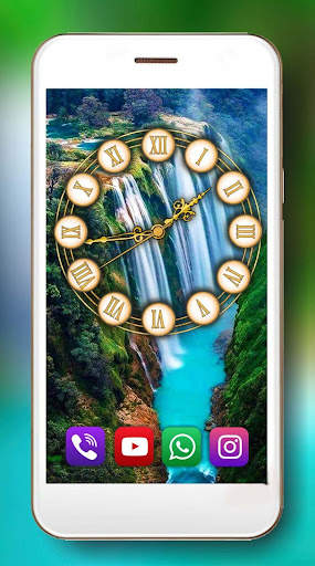 Waterfall Clock Live Wallpaper screenshot 4