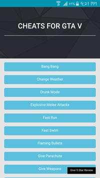 Cheats For GTA 5 screenshot 1