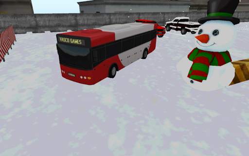 Bus winter parking - 3D game screenshot 1