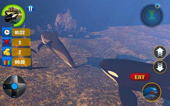 Blue Whale Survival Simulator: Angry Shark Game screenshot 6