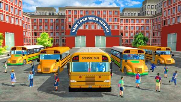 Simulator Pengemudi Bis Sekolah - School Bus Sim screenshot 3