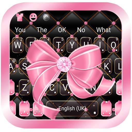 Luxury Pink Bow Keyboard 10001002