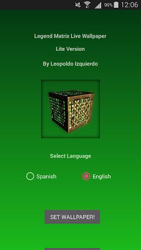 Legend Matrix Lite Live Wallpaper screenshot 1