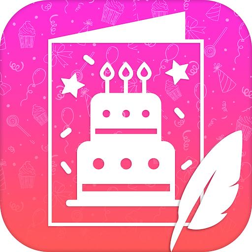 Name Photo On Birthday Cake Frame Card Gif Wishes icon