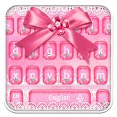 Pink Lace Bow Keyboard 10001005