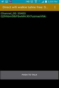 Direct wifi walkie talkie free screenshot 2