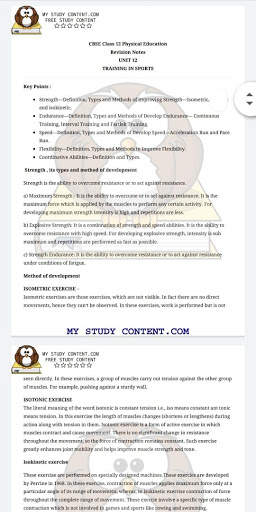 PHYSICAL EDUCATION CLASS 12 REVISION NOTES screenshot 6