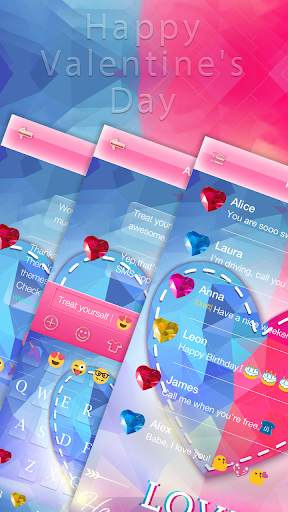 Sweet Love KK Keyboard Theme screenshot 8