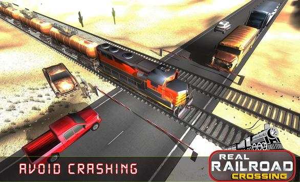 Real Railroad Train Crossing - Free Train Games screenshot 1