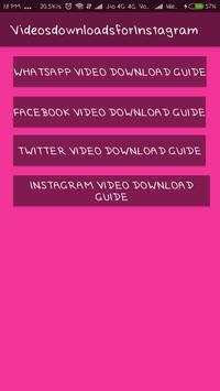 Hd Video Downloads For Instagram screenshot 4