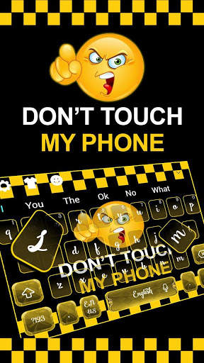 Don't Touch My Phone Keyboard Theme स्क्रीनशॉट 1