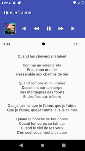 Johnny Hallyday Chanson 2019 screenshot 1