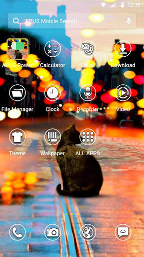 Black Cat APUS Launcher theme screenshot 2