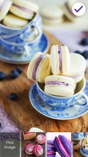 Yummy Pink And Purple Macarons Screen Lock screenshot 3
