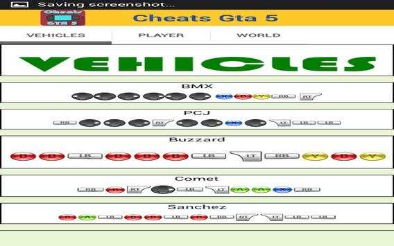 Cheats Gta 5 screenshot 7