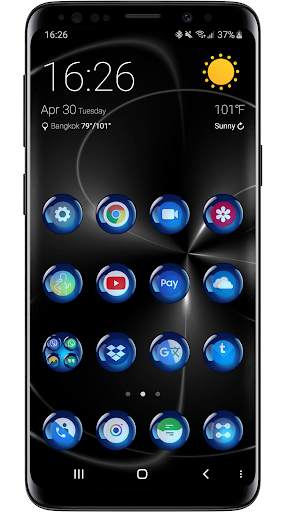 Theme Launcher - Spheres Blue Icon Changer Free screenshot 4