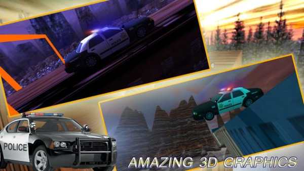 Police car impossible stunt tracks screenshot 2