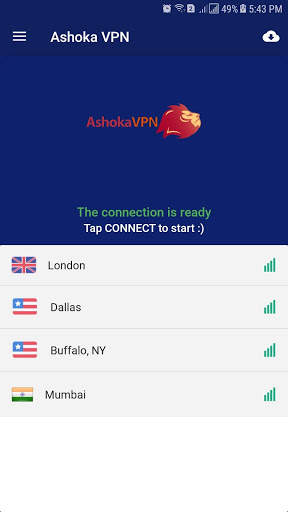 AshokaVPN - Free, No Ads, Secure & Ultra Fast VPN screenshot 1