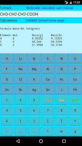 Molecular Calculator Lite screenshot 2