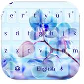 Orchid Floral Keyboard Theme 10001