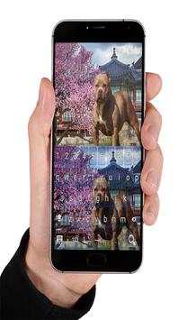 American pitbull Sakura keyboard theme screenshot 4
