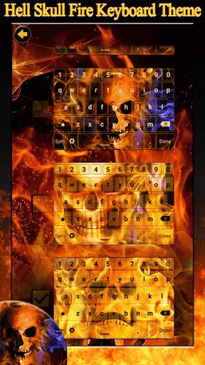 Hell Skull Fire Keyboard Theme screenshot 4