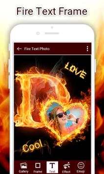 Fire Text Photo Frame screenshot 4