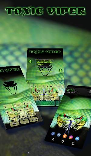Toxic Viper Animated Keyboard   Live Wallpaper screenshot 1
