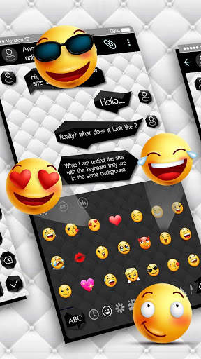 SMS Black White Keyboard screenshot 3