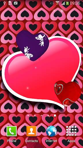 3D Hearts Live Wallpaper 5 تصوير الشاشة