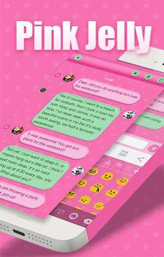 Pink Jelly Emoji Keyboard Skin screenshot 6