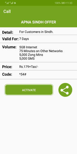 Zong Packages Free screenshot 2