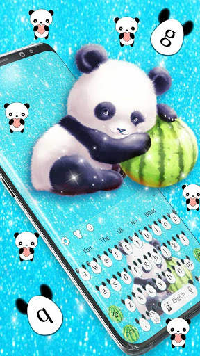 Cute Dream Panda Keyboard Theme screenshot 2