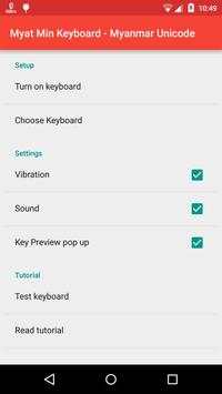 Myat Min Keyboard - Unicode screenshot 3