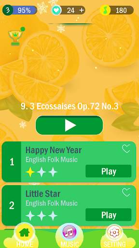 Piano Golden Tiles screenshot 1