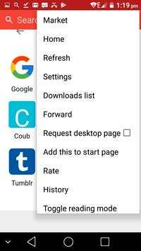 Browser 4G screenshot 1