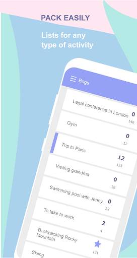 Easy Pack - travel packing lis screenshot 1
