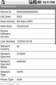 Phone Status screenshot 1