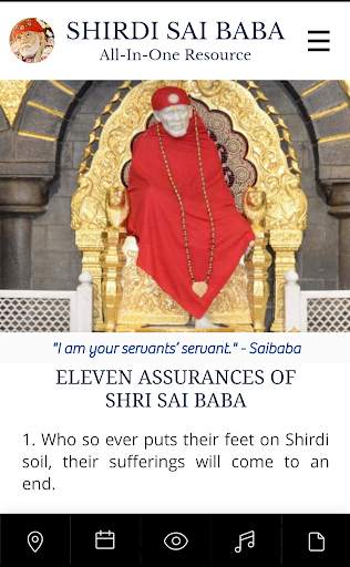 Shirdi Sai Baba All-In-One App With Live Darshan screenshot 1