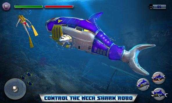 Robot Sea Shark Simulator screenshot 2