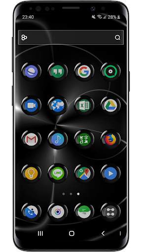 Theme Launcher Black - Spheres Icon Changer Free 5 تصوير الشاشة