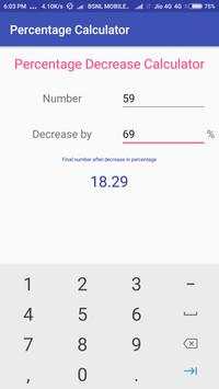Percentage calculator screenshot 1