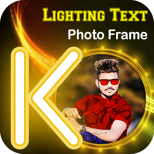 Lighting Text Photo Frame icon